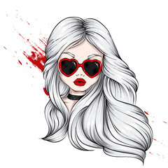 Beautiful girl in the crown. Fashion, style, clothing and accessories. Vector illustration for a postcard, print on a poster.