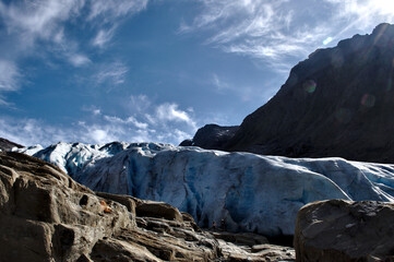 glacier Svartis in the North of Norway