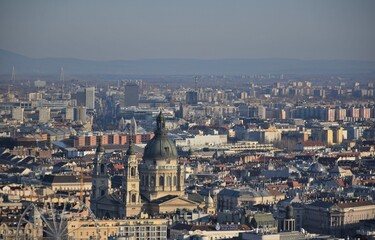 Panorama of Budapest view from Budim