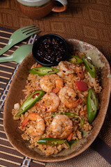 Chili Paste Fried Rice with Shrimp