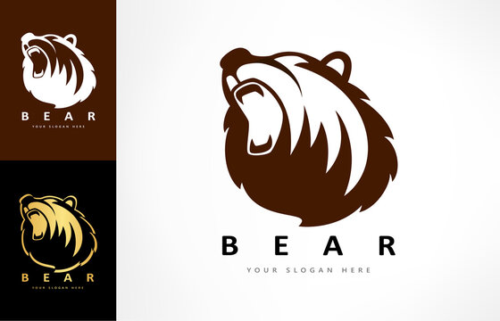 Roaring Bear Logo Vector. Animal Design. 