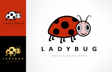 Ladybug logo vector. Insect design.