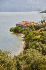 Bafa Lake landscape with great nature, Turkey