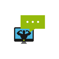 Illustration Vector Graphic of Gym Chatting Logo
