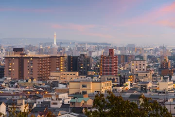 Fotobehang Kyoto, Japan Downtown City Skyline © SeanPavonePhoto