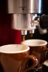 Coffee machine making italian espresso