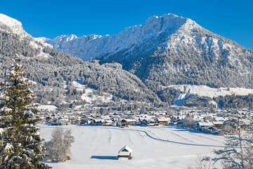 Oberstdorf - Winter - Allg&auml;u - Schnee - Ortsansicht