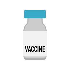 Vaccine Glass Bottle or Vial Icon. Vector Image.