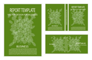 Elegant Template of Green Modern Business Template Background with Copy Space for Text Decorated 
