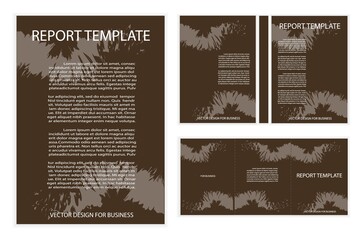Elegant Template of Brown Modern Business Template Background with Copy Space for Text Decorated 

