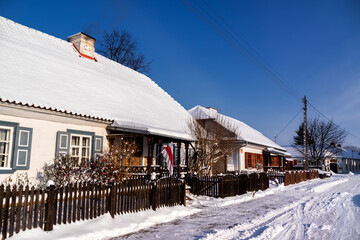 Zima w zabytkowym Tykocinie, Podlasie, Polska