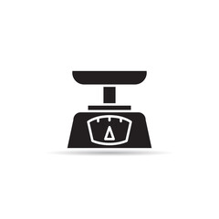 digital weight scale icon on white background vector 