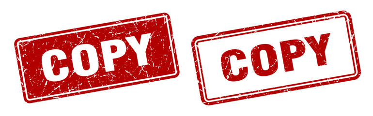 copy stamp set. copy square grunge sign