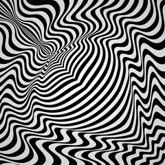 Obraz premium Abstract background pattern. Illusion art wave curve design heart shape. For design publications, greeting cards, book covers, posters, wallpaper, web design, walls. Vector illustration.