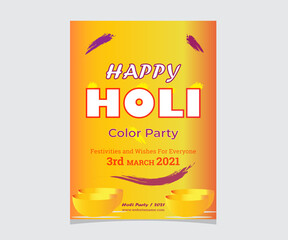 Holi Festive Design | Indian Culture Design Template | Colorful Holi Design Template