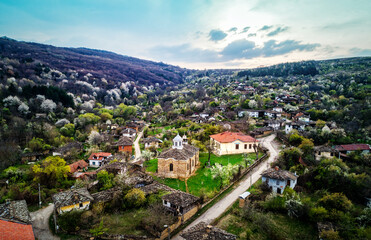 Naklejka na ściany i meble view of the village Stefanovo Bulgaria