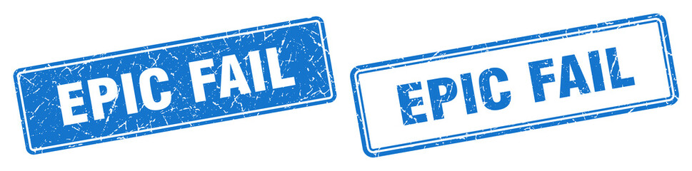 epic fail stamp set. epic fail square grunge sign
