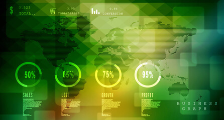 2d illustration world map abstract background