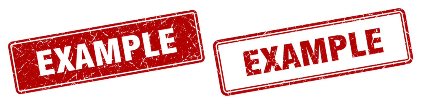 example stamp set. example square grunge sign