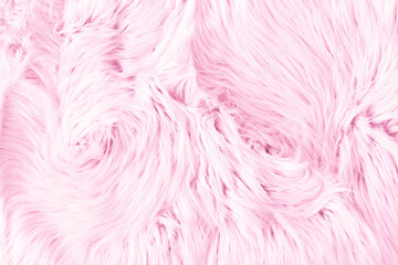 Light pink long fiber soft fur. Pink fur for background or texture. Fuzzy pink fur plaid. Shaggy...