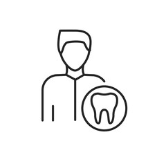 Dentist color line icon. Subject matter expert.