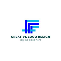 Creative Blue Library Logo Design Vector