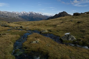 views from the top of the mountain in a sunny day, huesca, Spain
