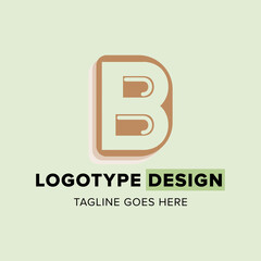 Letter B Minimalist Creative Logotype Vector Design