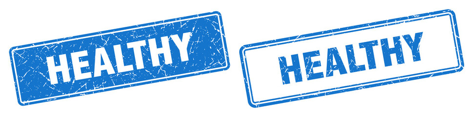 healthy stamp set. healthy square grunge sign