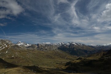 views from the top of the mountain in a sunny day, huesca, Spain