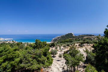 Fototapeta na wymiar Coast of the island of Rhodes