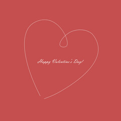 Valentines day card with hearts, vector illustration