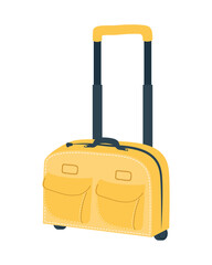 yellow double bag isolated vector design