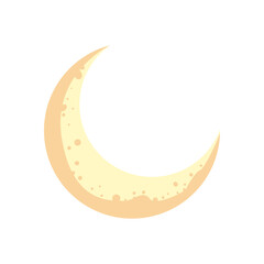 Obraz na płótnie Canvas Space yellow moon icon vector design