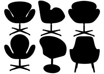 Beautiful armchairs for home and office in the set.