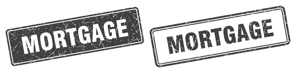 mortgage stamp set. mortgage square grunge sign