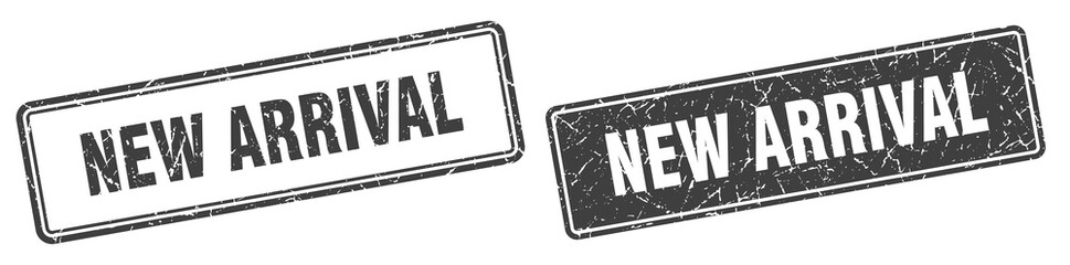 new arrival stamp set. new arrival square grunge sign