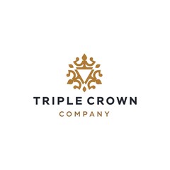 golden crown logo icon. King queen symbol elegant logo vector icon line, Luxurious royal ornament for business