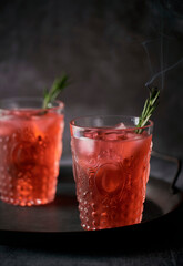 strawberry smoothie with mint