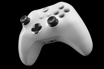 Realistic video game controller isolated on black with clipping path. © Vasyl Onyskiv