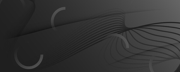 Fototapeta premium Black Digital Background. Fluid Abstract Layout.