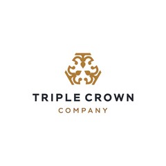 golden crown logo icon. King queen symbol elegant logo vector icon line, Luxurious royal ornament for business