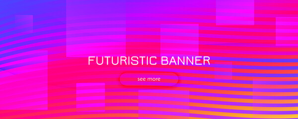 Bright Colorful Gradient Abstract Landing Page Template.