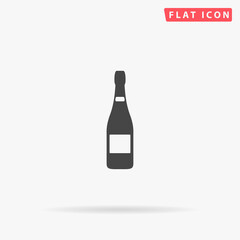 Bottle of Champagne flat vector icon
