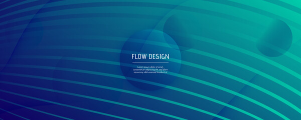 Blue Dynamic Wave. Fluid 3d Layout. Vector