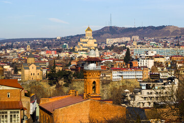 Old town view of Tbilisi, landmarks and architecture. Travel destination.