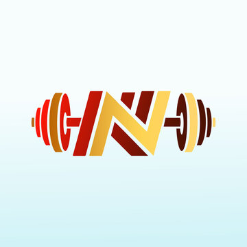 Letter N fitness logo design