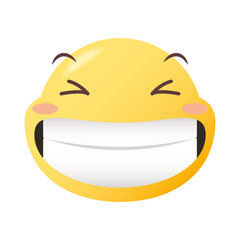 happy emoji face vector design