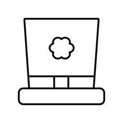 hat Clover Flower line icon