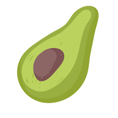 avocado fruit and vegetable food icon isolated design